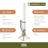 thumbnail of GARDENFLARE Feuerrohr – elegante Edelstahl Feuersäule und Pelletfackel - silber