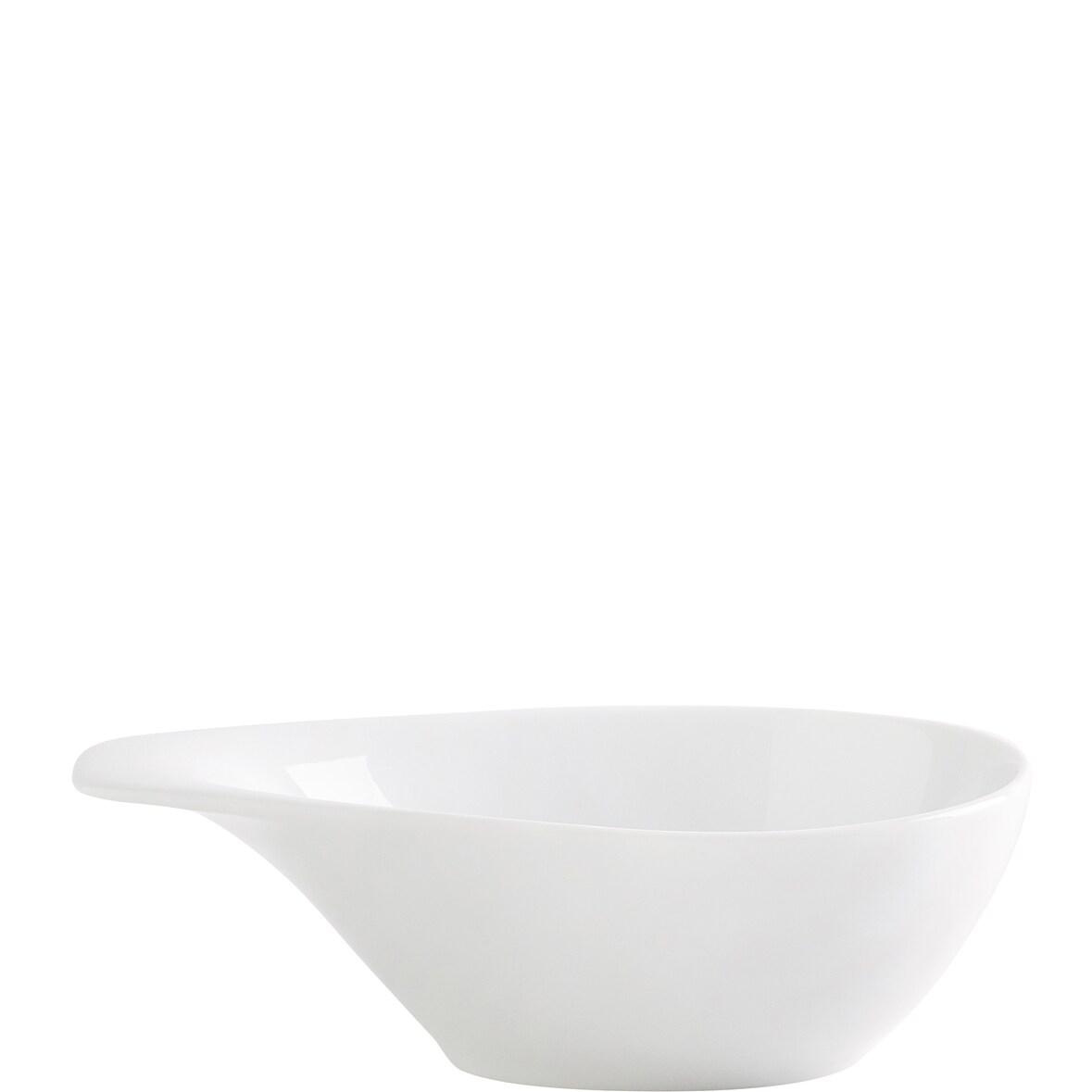 KAHLA 156921A90015C Elixyr Schale mit Griff 0,10 l | weiße Dessertschüssel aus Porzellan 14 cm x 9 cm