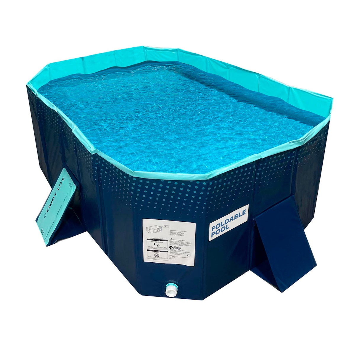 Starlyf Foldable Pool, Planschbecken, faltbarer Pool ohne Aufblasen, langlebig & robust, 348 Liter, 107cmx166cm