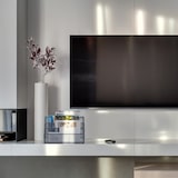 thumbnail of Relaxdays Zeitschriftenhalter Metall, 4 Fächer, Dokumentenablage Büro, HBT: 26x45x18 cm, Magazinhalter, Briefe, schwarz