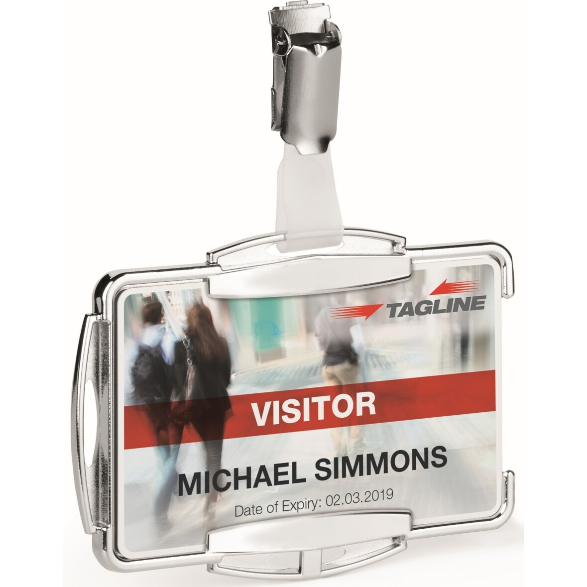 Kartenschutzhülle RFID Secure Mono 54x85mm mit Clip VE=10 Stück