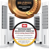 thumbnail of Brandson, Luftkühler mobil mit Wasserkühlung, Turmventilator 50 W mit 5L Wassertank, Luftbefeuchter Ventilator Standventilator, leise