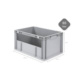 thumbnail of PROREGAL Eurobox NextGen Insight | HxBxT 32x40x60cm | 65 Liter | Seite offen | Eurobehälter, Transportbox, Transportbehälter, Stapelbehälter