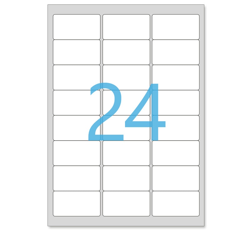 Lot de 10 Planches A4 de 24 étiquettes  spéciales TIMBRE - 6,35 x 3,39 cm = 240 étiquettes