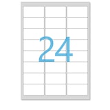 thumbnail of Lot de 10 Planches A4 de 24 étiquettes  spéciales TIMBRE - 6,35 x 3,39 cm = 240 étiquettes