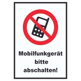 thumbnail of Handy aus Mobilfunkgerät abschaltenSchild A4 (210x297mm)