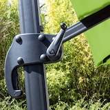 thumbnail of Ampelschirm 3×3 m neigbar, drehbar, aus Aluminium grün – Oviala