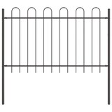 thumbnail of vidaXL Gartenzaun 3 pcs Grau 5,1 x 0,8 m Pulverbeschichteter Stahl