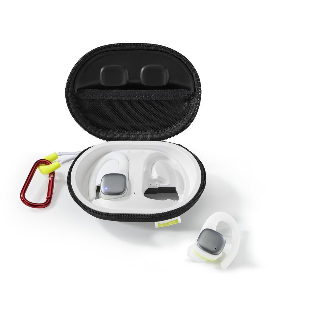 Hama True Wireless Sportkopfhörer IPX5, Weiß/Gelb