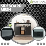 thumbnail of Sideboard Mesh Schwarz aus Metall mit 2 Schiebetüren