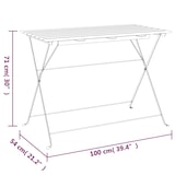 thumbnail of vidaXL Bistrotisch Klappbar 100x54x71 cm Massivholz Akazie und Stahl