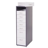 thumbnail of Rollcontainer Housten | HxBxT 110x28x41cm | 8 Schubladen | Dunkelgrau Weiß | Schubladenschrank Stahlschrank