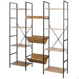 thumbnail of Max Home Estante de madeira 11 prateleiras 125x27x150 cm