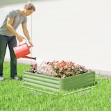 thumbnail of Outsunny-Hochbeet-120L x 120B x 30H cm-Grün