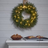 thumbnail of LED Tannenkranz Thuja Türkranz beleuchtet Weihnachtskranz Timer für Außen 45cm