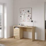 thumbnail of WellHome - Mesa de Escritorio con 3 Cajones en color Roble 121 x 49 x 73 cm - Duero Oak