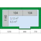 thumbnail of KBS Tiefkühlzelle 2940x1540x2380 mm Bodenunterbelüftungsplatten Stahlblech weiß
