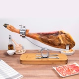 thumbnail of 3 Claveles 01744 - Soporte Jamonero Basculante en Bambú y Cabezal Giratorio en Acero