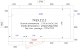 thumbnail of Negativer Kühlraum mit Aggregat 2700x1500x2200 - Combisteel