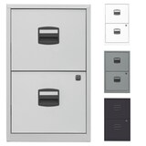 thumbnail of Bisley Home Hängeregistraturschrank mit Schloss aus Stahlblech, 2 Schubladen, einbahnig - Hängeregisterschrank abschließbar, Hängeregistratur für