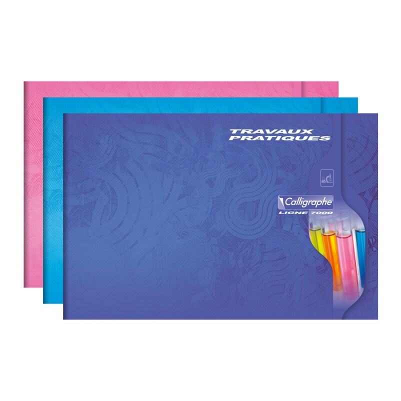 Lot de 25 Cahier Travaux Pratiques Ligne 7000 240x160, 32p./16 feuilles 70 g/m² piquées, uni