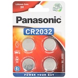 thumbnail of Panasonic Batterie Lithium, Knopfzelle, CR2032, 3V Electronics, Lithium Power, Retail Blister (4-Pack)