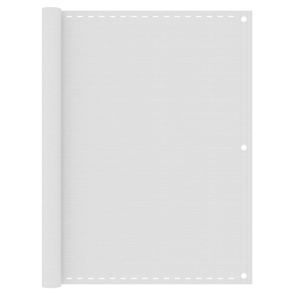 Écran de balcon Blanc 120x400 cm PEHD Modèle Solar Max