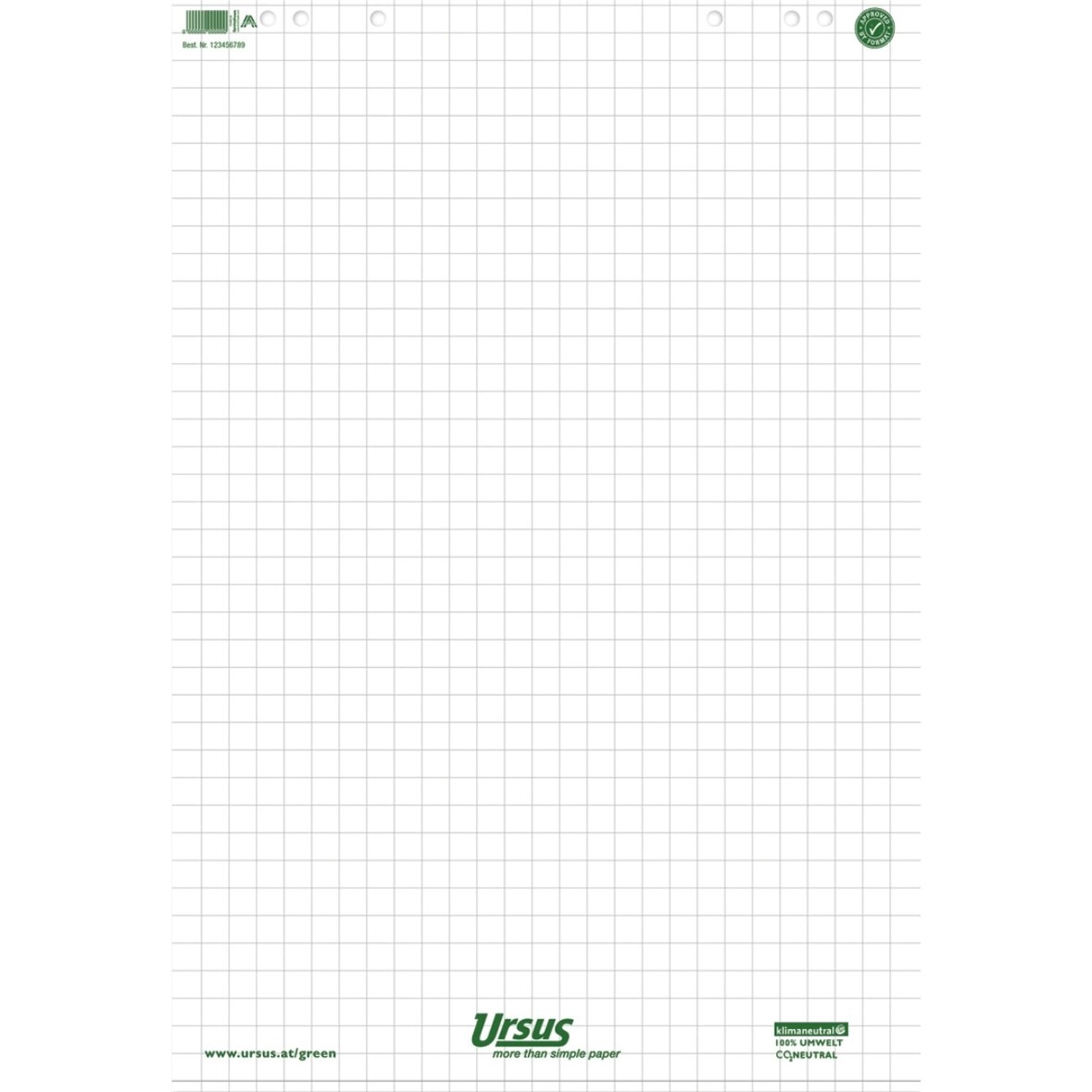Flipchartblöcke 68x99cm RC kariert 20 Blatt Packung mit 5 Stück