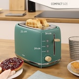 thumbnail of Briebe Nordic Torradeira Ranhura Larga 2 Fatias, 6 Níveis de tostagem, Grelha de Aquecimento, Descongelação, TA1166GRE, Verde, 870W