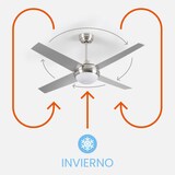 thumbnail of Ventilador de Techo con Luz 4 Aspas 56W 6 Velocidades Montana Plateado Dayron