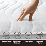 thumbnail of The White Stone Doppelmatratze King Size 180x210 Basic, Antibakteriell, Anti-Milben, Anti-Allergie.| Höhe 25 cm | Made in Italy