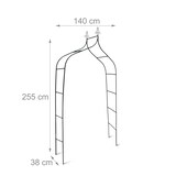 thumbnail of Relaxdays Rosenbogen Metall, wetterfest, romantischer Rankenbogen, Deko-Spitzen, HxBxT 255 x 140 x 38 cm, dunkelgrün