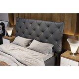 thumbnail of KAWOLA Bett ANNY Polsterbett Leder schwarz 160x200cm