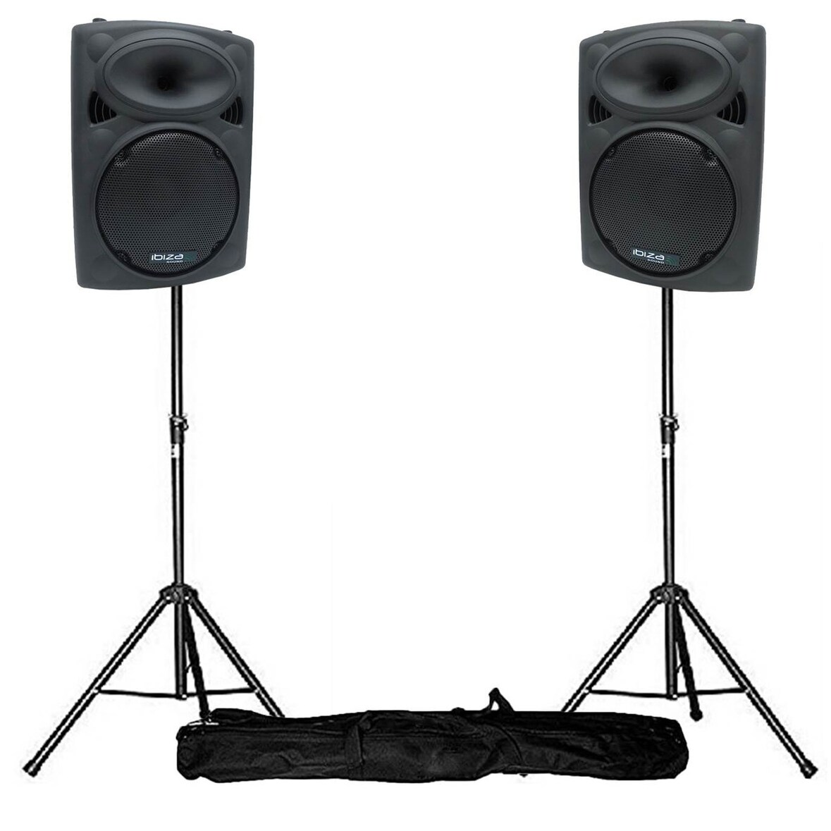 Enceintes amplifiées 8" 20cm 400W USB/SD/BT+ pieds SLK08BT