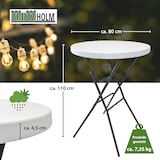 thumbnail of Stehtisch mit Husse Partytisch klappbar Ø 80 cm Höhe 110 cm in Weiß mit pflegeleichter Husse in Weiß