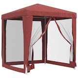 thumbnail of Tente de fête avec 4 parois latérales en maille Rouge 2x2m PEHD Modèle AbriBoréal 152