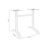 thumbnail of Pied de table double terrasse d'extérieur en métal noir Bacchus