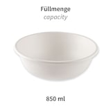thumbnail of BIO Schüssel tief aus Zuckerrohr Weiss Ø 17 cm 850 ml 5,3 cm hoch 25 Stück