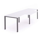 thumbnail of Rocada mesa de oficina serie total con forma de L doble 320x120x80  antracita / blanco