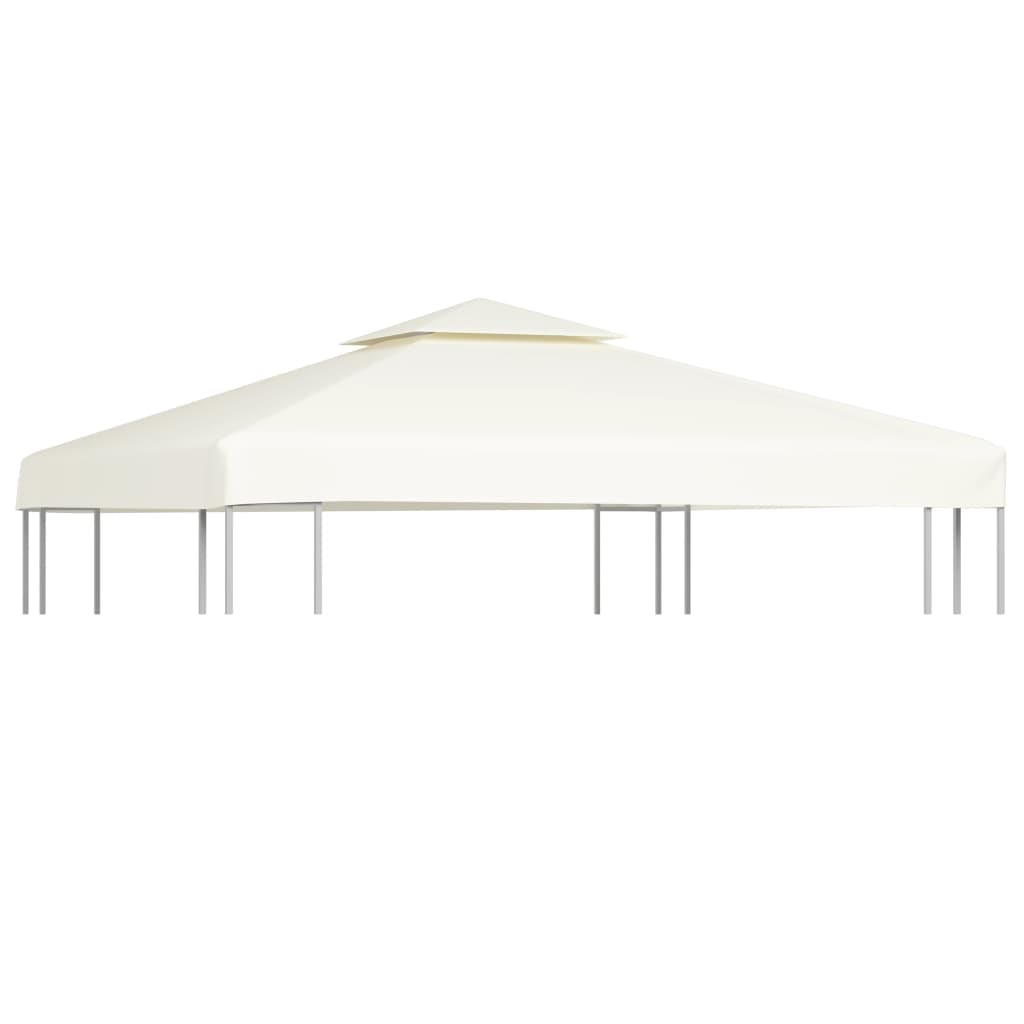 vidaXL Pavillon-Ersatzdach 310 g/m² Cremeweiß 3x3 m