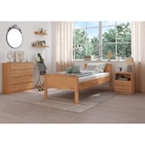 thumbnail of Seniorenbett extra hoch Buchebett natur massiv 90x200 Einzelbett Futonbett Rollrost 60.70-09FL