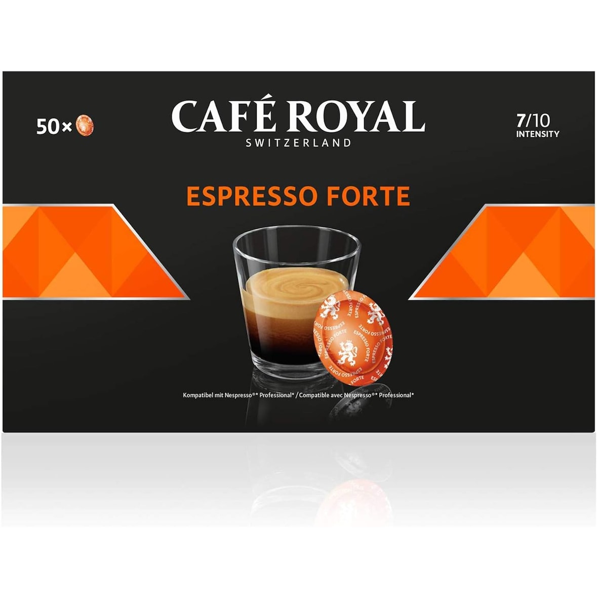 Café en Dosettes - Café Royal Pro | 3 x 50 - Compatibles avec les Machines à café Nespresso®* Professional - Saveur Espresso Forte