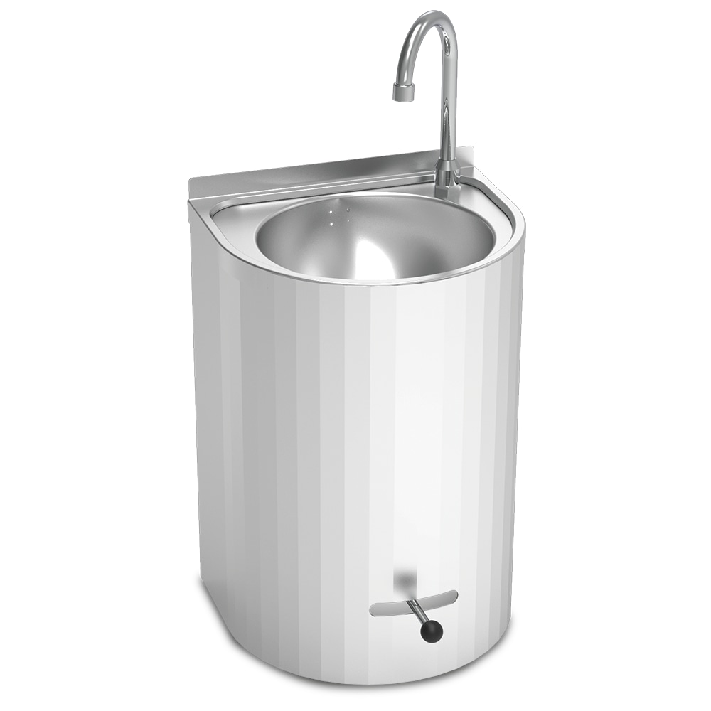 FRICOSMOS-Wandgemonteerde hendel warm- en koudwaterspoelbak 350x335x500 mm.