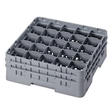 thumbnail of CAMBRO - 25S534-151 - Casiers de lavage 25 comp. - 8,7 cm Ø máx. - Haut max 14,9 cm - 50 x 50 x 18,4 cm - Gris Clair