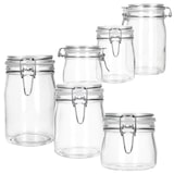 thumbnail of 6tlg Set NORMA Vorratsglas 0,5L 0,75L 1L Bügelverschluss luftdicht Einmachgläser