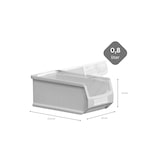 thumbnail of PROREGAL 10x Blaue Sichtlagerbox 2.0 mit Abdeckung | HxBxT 7,5x10x17,5cm | 0,8 Liter | Sichtlagerbehälter, Sichtlagerkasten