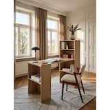 thumbnail of Schreibtisch WL5.693 mit Regal 120 x 120 x 53 cm Sonoma Holz Modern, Schreibtischregal Ablagefächer PC Tisch, Computertisch mit Ablage, Design Tisch