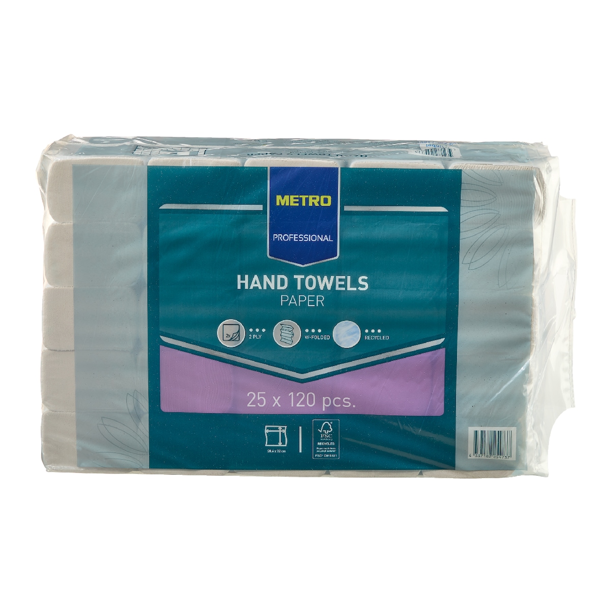 METRO PROFESSIONAL Einmalhandtuch, 2-lagig, 25 x 120 Stück