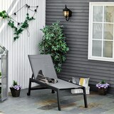 thumbnail of Outsunny Lettino Prendisole Alluminio Sdraio da Giardino Grigio e Nero