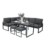 thumbnail of Aluminium 5-teiliges Ecksofa-Set - Anthrazitgrau